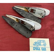 FIAT TOPOLINO 500 C 1 SERIE E GIARDINETTA LEGNO BELVEDERE 1 SERIE LIGHTS OVER FENDERS PAIR ORIGINAL RESTORED WITH GASKET