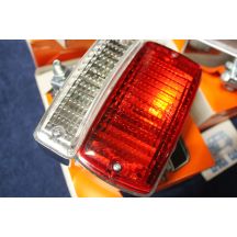 FANALE RETRONEBBIA + RETROMARCIA UNIVERSALE IN PLASTICA CROMATA