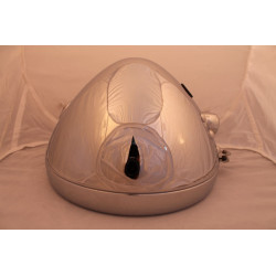 COPPIA FARI COMPLETI CROMATI BALILLA 3 MARCE MODELLO "LUSSO"