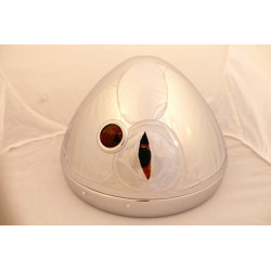 COPPIA FARI COMPLETI CROMATI BALILLA 3 MARCE MODELLO "LUSSO"