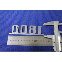 FIAT 1800 METALLO CROMATO SCRITTA PIATTA