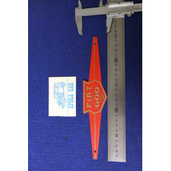 FIAT 600 STEMMA PLASTICA ROSSA