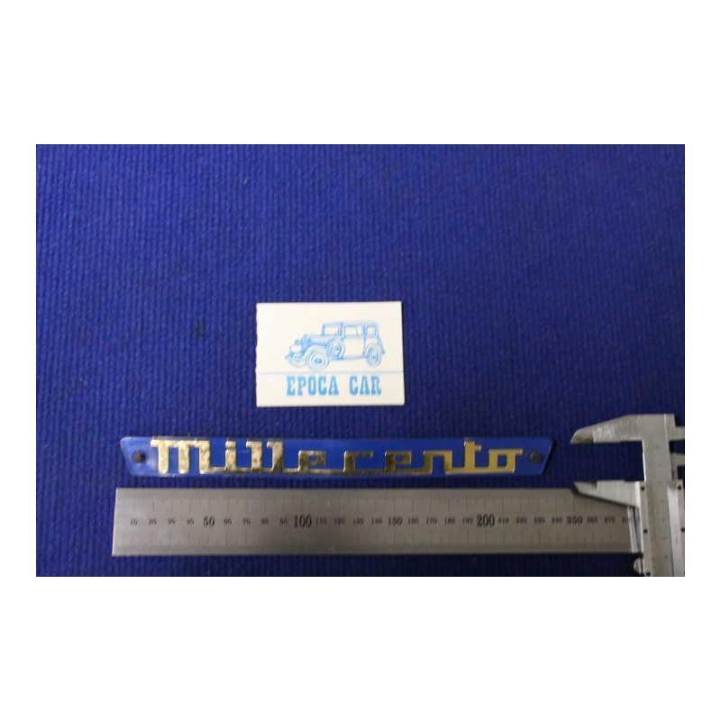 FIAT 1100 SCRITTA IN PLASTICA BLU PER MASCHERINA