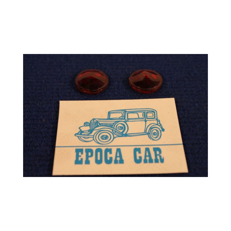 COPPIA LUCCIOLE ROSSE SFACETTATE PER FARI BALILLA 3 MARCE