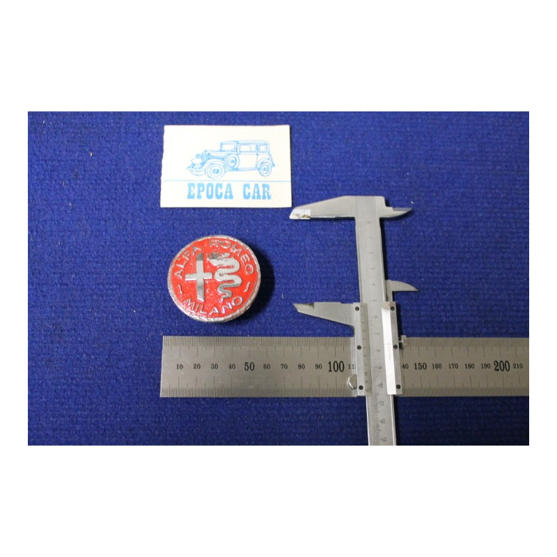 BADGE RED COULOR  METAL CHROME  52 DIAMETER