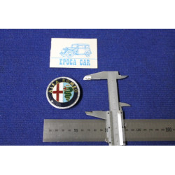 PLASTIC BADGE 52 DIAMETER ( GOLD WORDS)