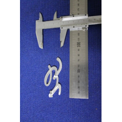 SCRITTA "GT" SPESS. 1 MM  METALLO CROMATO