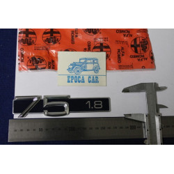 SCRITTA " 75 1.8 "  metallo e plastica