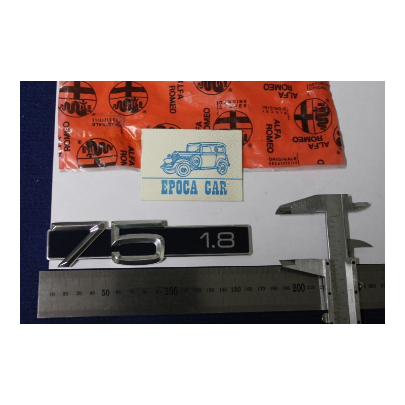SCRITTA " 75 1.8 "  metallo e plastica