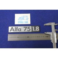 SCRITTA " ALFA 75 1.8 "  metallo opaco