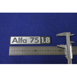 SCRITTA " ALFA 75 1.8 "  metallo opaco