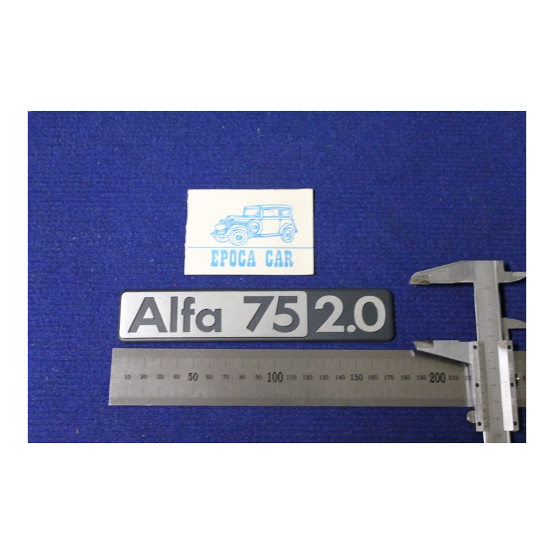 SCRITTA " ALFA 75 2.0 "  metallo opaco