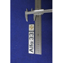 SCRITTA "ALFA 33" (+ QUADRIFOGLIO ORO)  METALLO OPACO