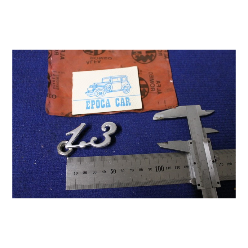 EMBLEM "1.3" HEIGHT 26 MM  METAL CHROME