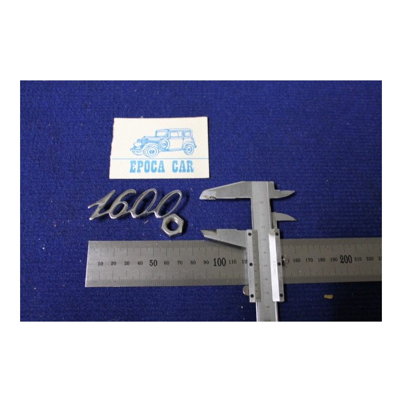 EMBLEM "1600" THIN THICKNESS  METAL CHROME