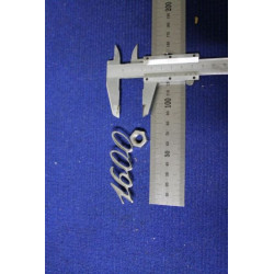 EMBLEM "1600" THIN THICKNESS  METAL CHROME