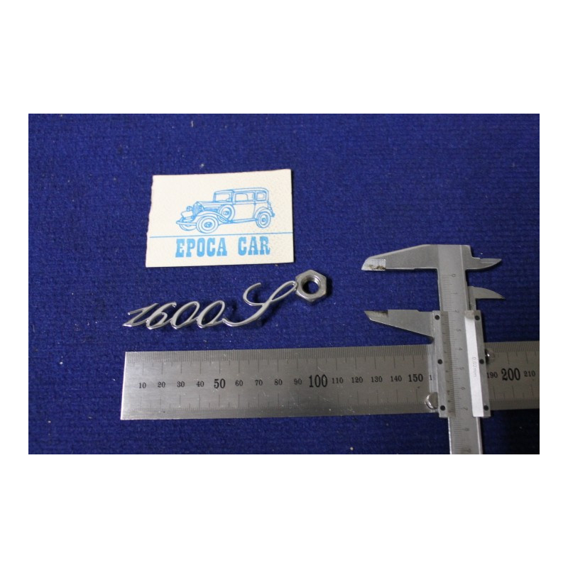 EMBLEM "1600 S"  SMALL TYPE  METAL CHROME