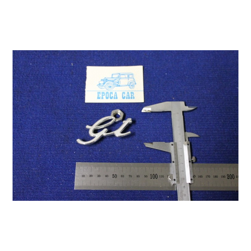 EMBLEM "GT"   METAL CHROME