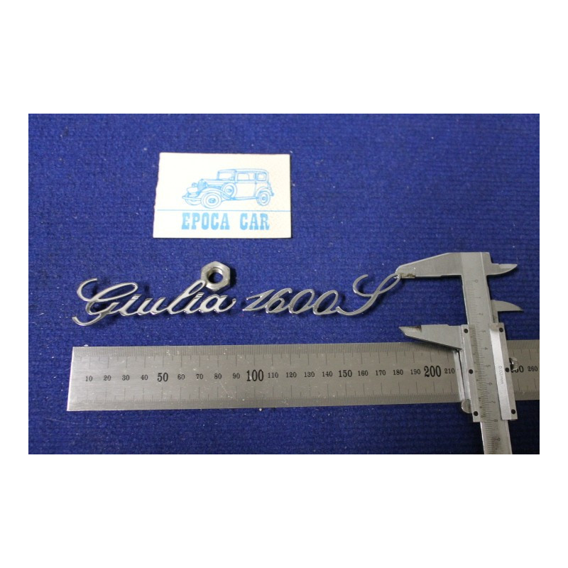 SCRITTE "GIULIA" "1600 S" DUE PEZZI VENDITA IN COPPIA  METALLO CROMATO