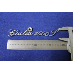 EMBLEMS "GIULIA" "1600 S" (TWO PIECES-TO SELL TOGETHER)  METAL CHROME
