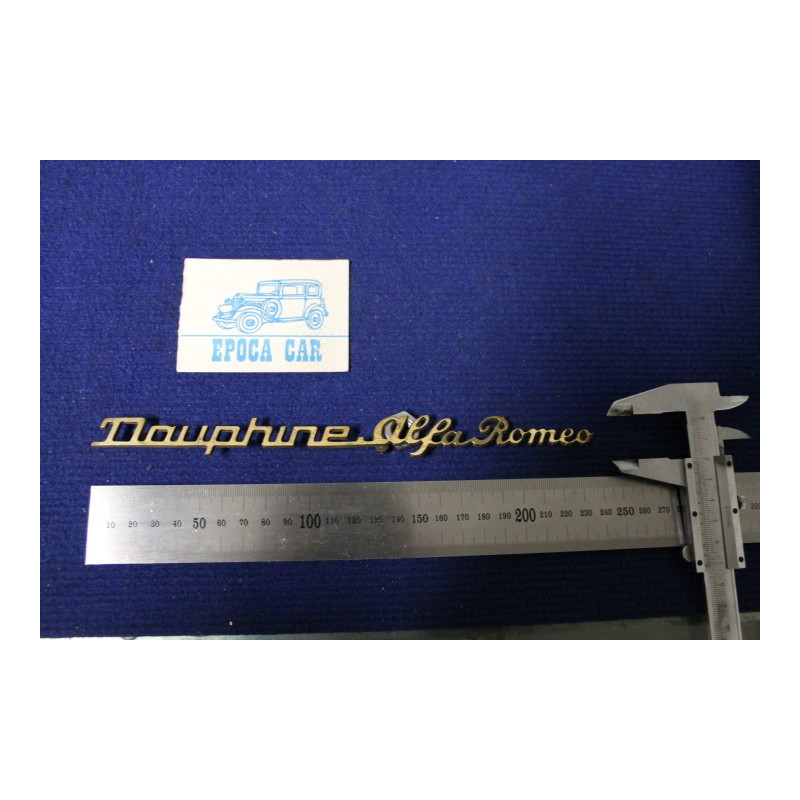 EMBLEM "DAUPHINE ALFA ROMEO"   BRASS
