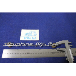 EMBLEM " DAUPHINE ALFA ROMEO" METAL CHROME