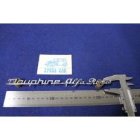 EMBLEM " DAUPHINE ALFA ROMEO" METAL CHROME