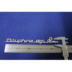 EMBLEM "DAUPHINE ALFA ROMEO"   ALLUMINIUM