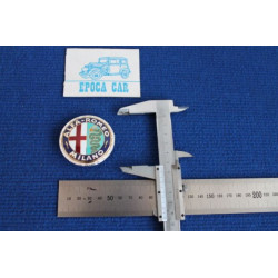 STEMMA "ALFA ROMEO MILANO" METALLO SMALTATO X GIULIETTA, 1900, 2000 2600 TOURING  FINO AL 1960