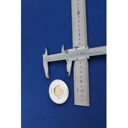 BADGE "ALFA ROMEO MILANO" COULORED METAL FOR GIULIETTA, 1900, 2000 2600 TOURING  UNTILL 1960