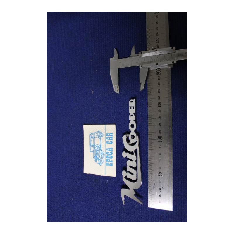 SCRITTA "MINI COOPER" ( SPESSORE FINO) METALLO CROMATO