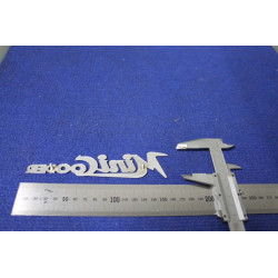 SCRITTA "MINI COOPER" ( SPESSORE FINO) METALLO CROMATO
