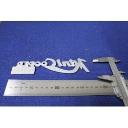 SCRITTA "MINI COOPER 1300" METALLO CROMATO