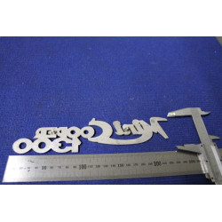 SCRITTA "MINI COOPER 1300" (LUNGHEZZA 225 mm) METALLO CROMATO