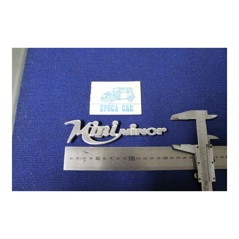 SCRITTA "MINI MINOR (SPESSORE GROSSO) METALLO CROMATO