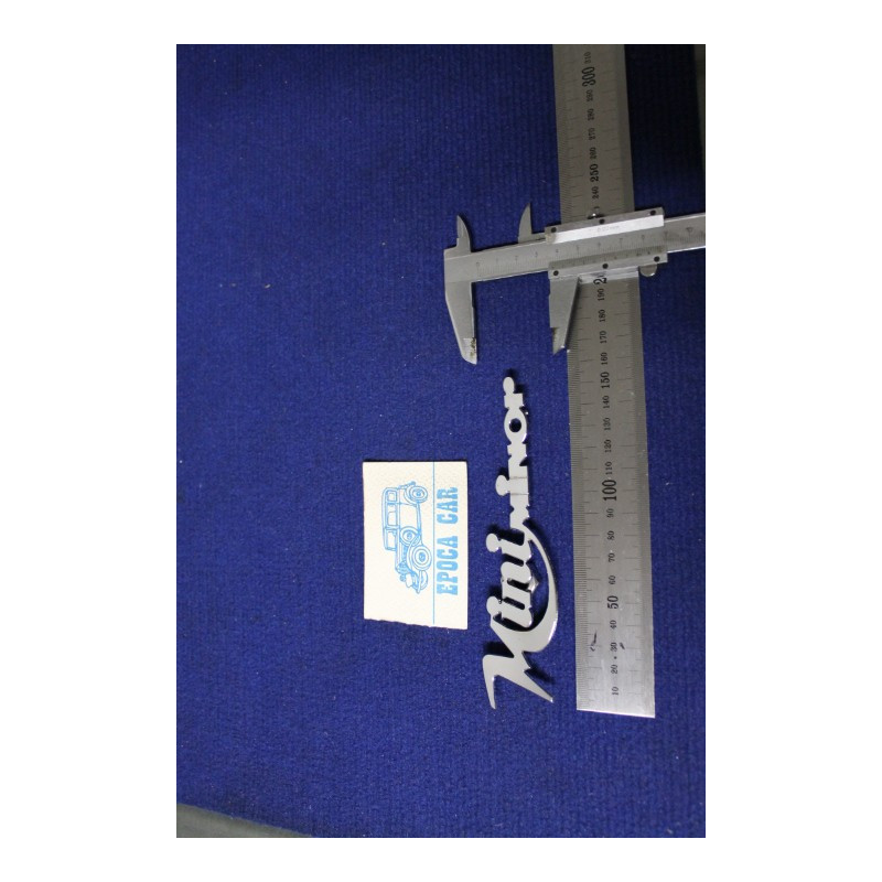 EMBLEM "MINI MINOR" (THIN THICKNESS) METAL CHROME