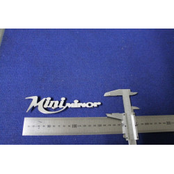 SCRITTA "MINI MINOR" (SPESSORE FINO) METALLO CROMATO