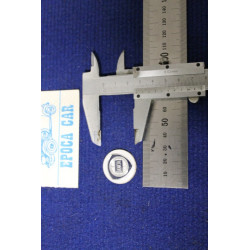 ROUND BADGE "LANCIA"  25mm DIAMETER  PLASTIC