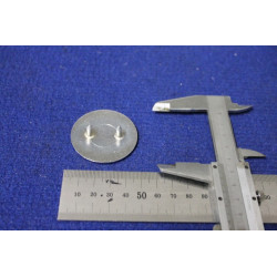 ROUND BADGE "LANCIA"   44mm DIAMETER  METAL CHROME