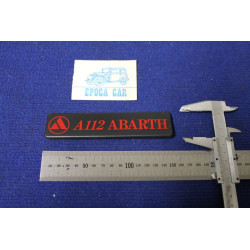 EMBLEM "A112 ABARTH" RED WRITING  PLASTIC