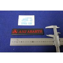 EMBLEM "A112 ABARTH" RED WRITING  PLASTIC