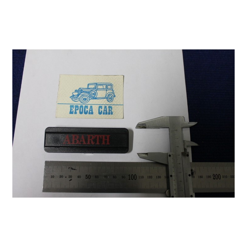 EMBLEM "ABARTH" RED WRITING FOR A112  PLASTIC