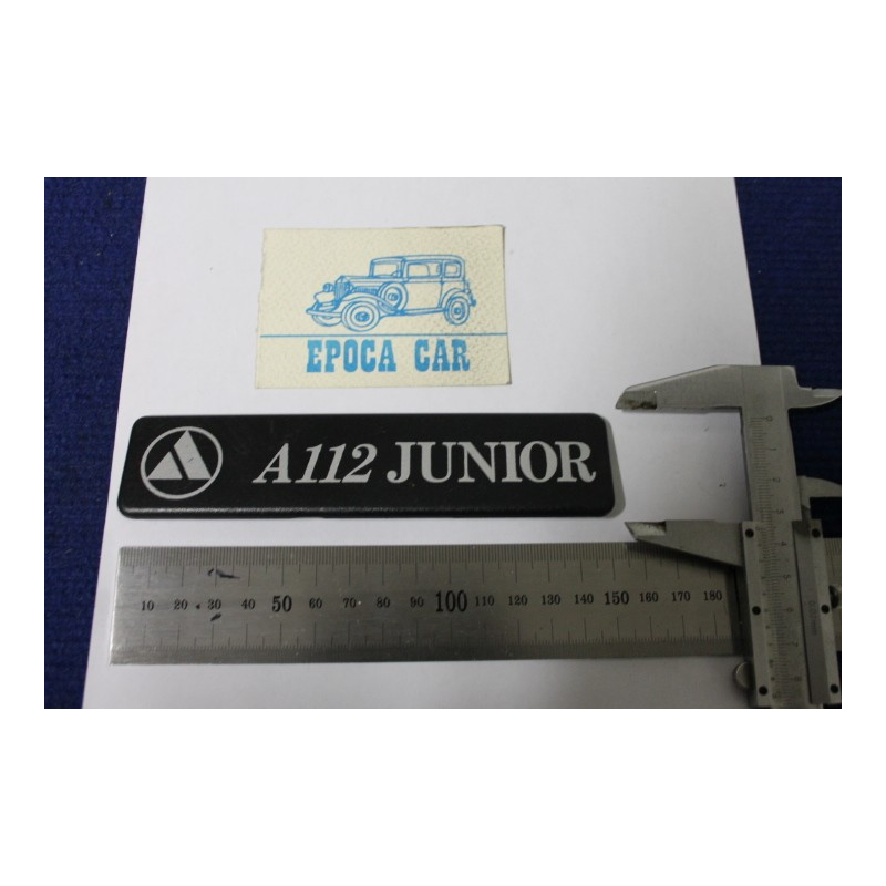 SCRITTA "A112 JUNIOR" PLASTICA NERA