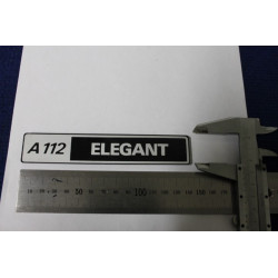 SCRITTA "A112 ELEGANT"  (SPESSORE FINO) PLASTICA
