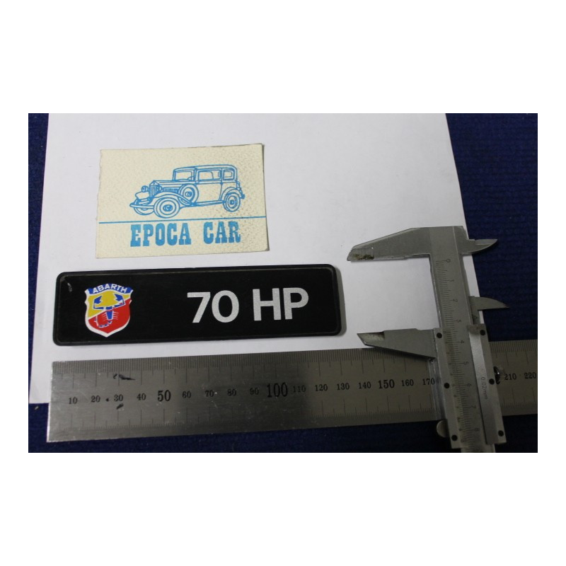 SCRITTA "ABARTH 70HP"  PLASTICA NERA