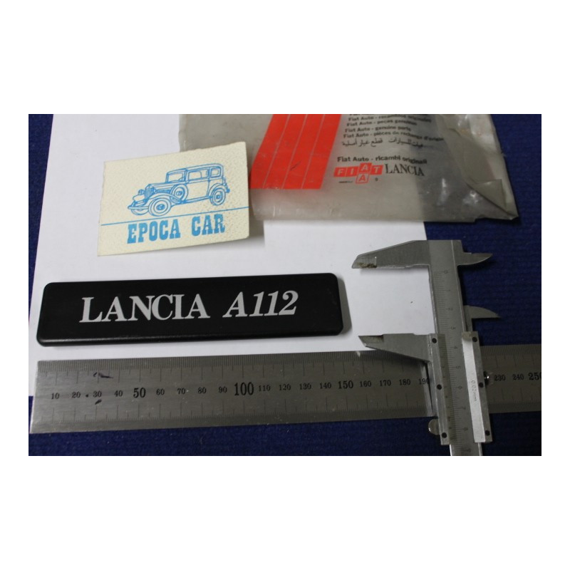 SCRITTA "LANCIA A112"   PLASTICA NERA