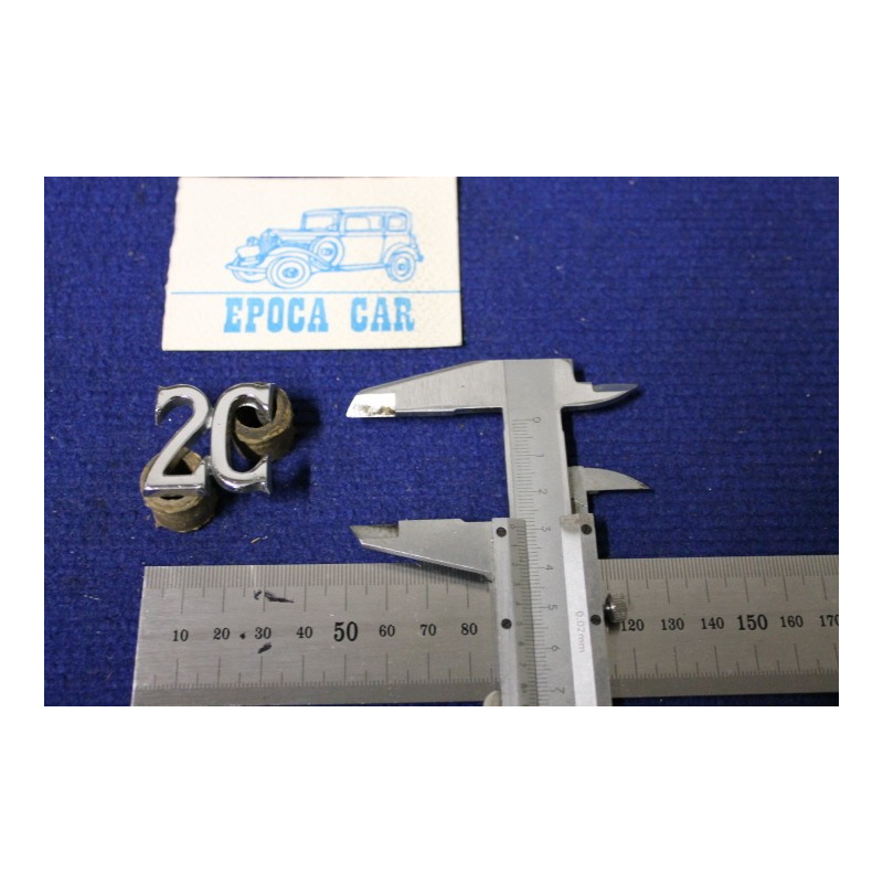 EMBLEM "2C"   METAL CHROME