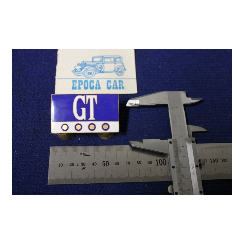 BADGE "GT" FRONT MASK    ENAMEL BRASS