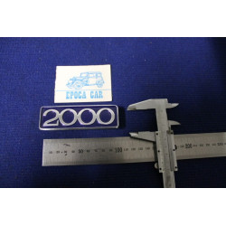 SCRITTA "2000" METALLO CROMATO  SFONDO BLU