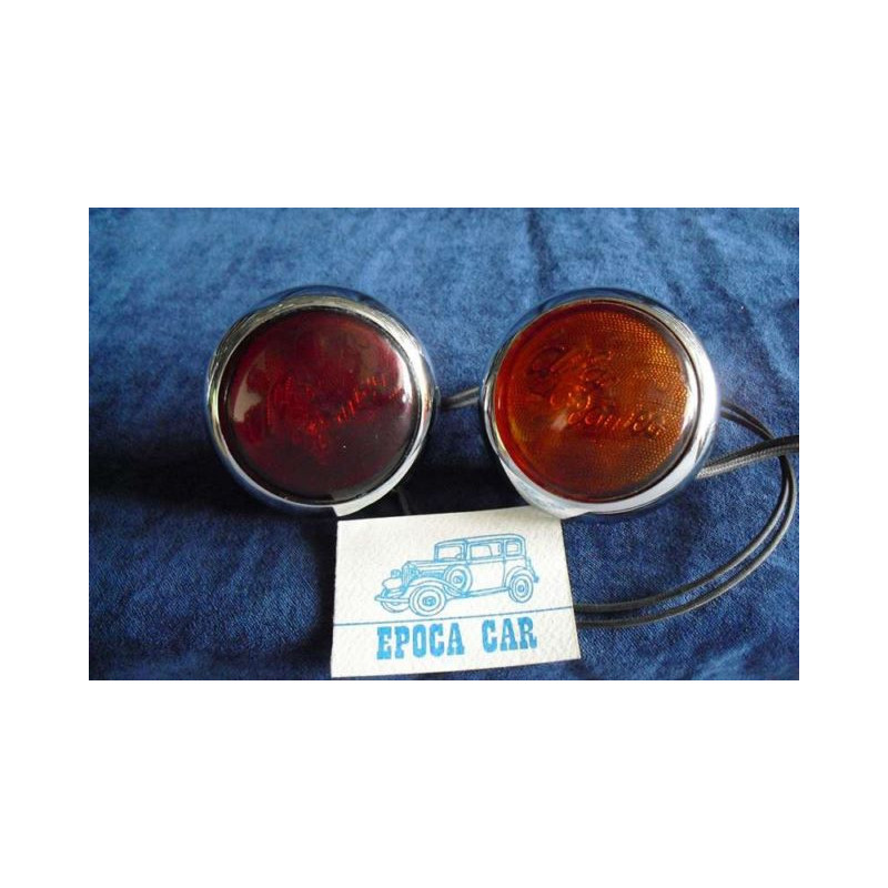 COPPIA FANALINI ROTONDI POSTERIORI ARANCIONE + ROSSO CON SCRITTA ALDA ROMEO 